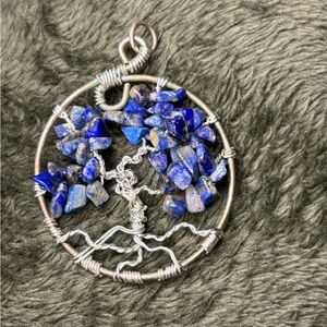 Lapiz Lazuli Tree of Life Pendant